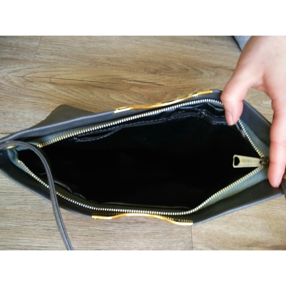 Vintage grey and gold clutch purse - Picture 3 of 3